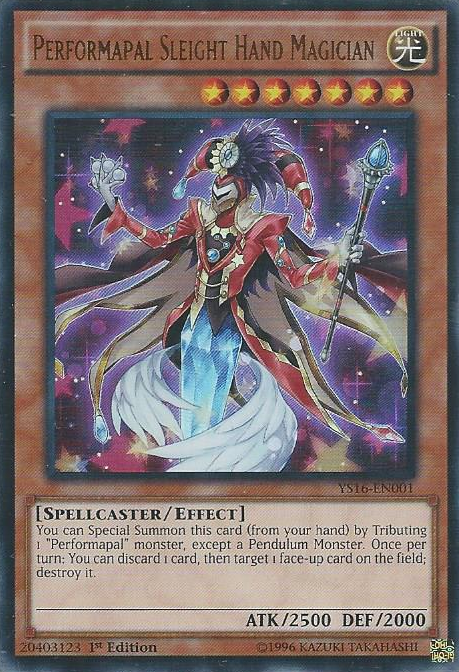 Performapal Sleight Hand Magician [YS16-EN001] Ultra Rare | Dragon's Lair Comics and Fantasy Houston TX