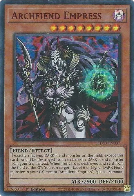 Archfiend Empress (Red) [LDS3-EN007] Ultra Rare | Dragon's Lair Comics and Fantasy Houston TX