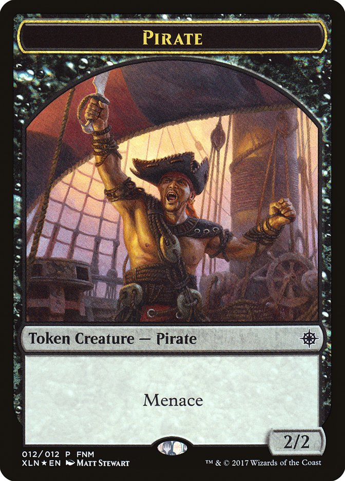 Pirate // Treasure Double-Sided Token [Friday Night Magic 2017] | Dragon's Lair Comics and Fantasy Houston TX