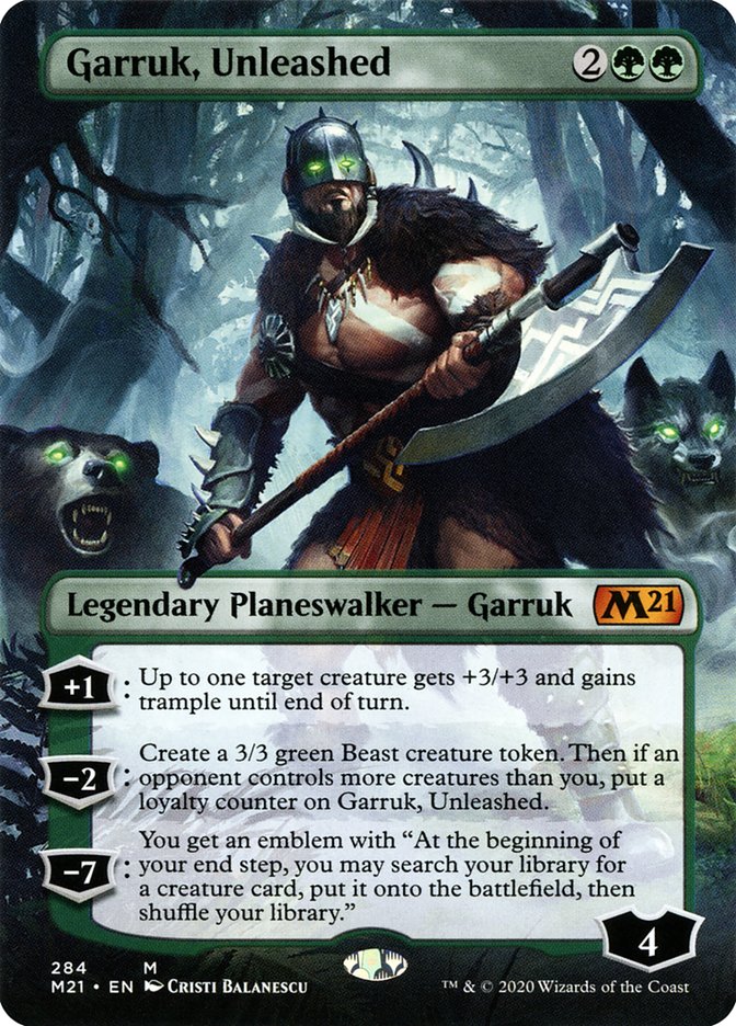 Garruk, Unleashed (Borderless) [Core Set 2021] | Dragon's Lair Comics and Fantasy Houston TX