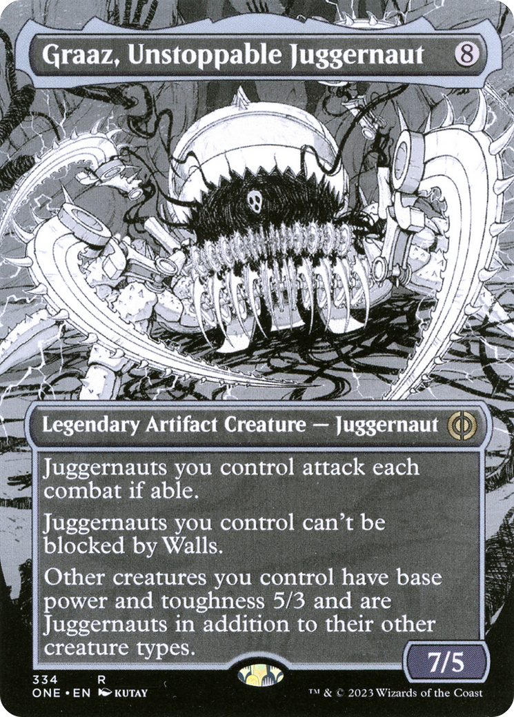 Graaz, Unstoppable Juggernaut (Borderless Manga) [Phyrexia: All Will Be One] | Dragon's Lair Comics and Fantasy Houston TX