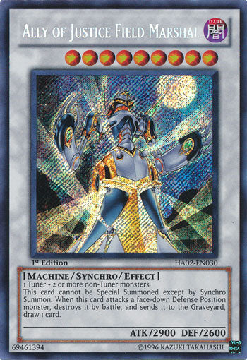 Ally of Justice Field Marshal [HA02-EN030] Secret Rare | Dragon's Lair Comics and Fantasy Houston TX