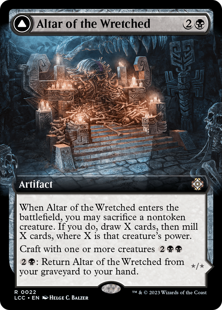 Altar of the Wretched // Wretched Bonemass (Extended Art) [The Lost Caverns of Ixalan Commander] | Dragon's Lair Comics and Fantasy Houston TX