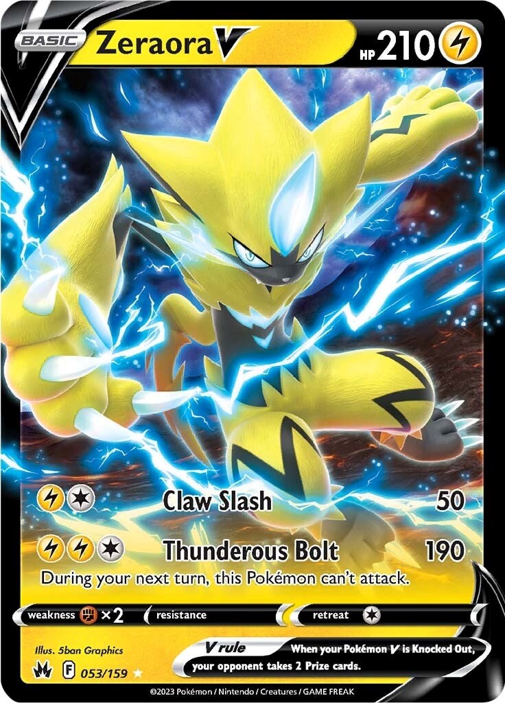 Zeraora V (053/159) [Sword & Shield: Crown Zenith] | Dragon's Lair Comics and Fantasy Houston TX