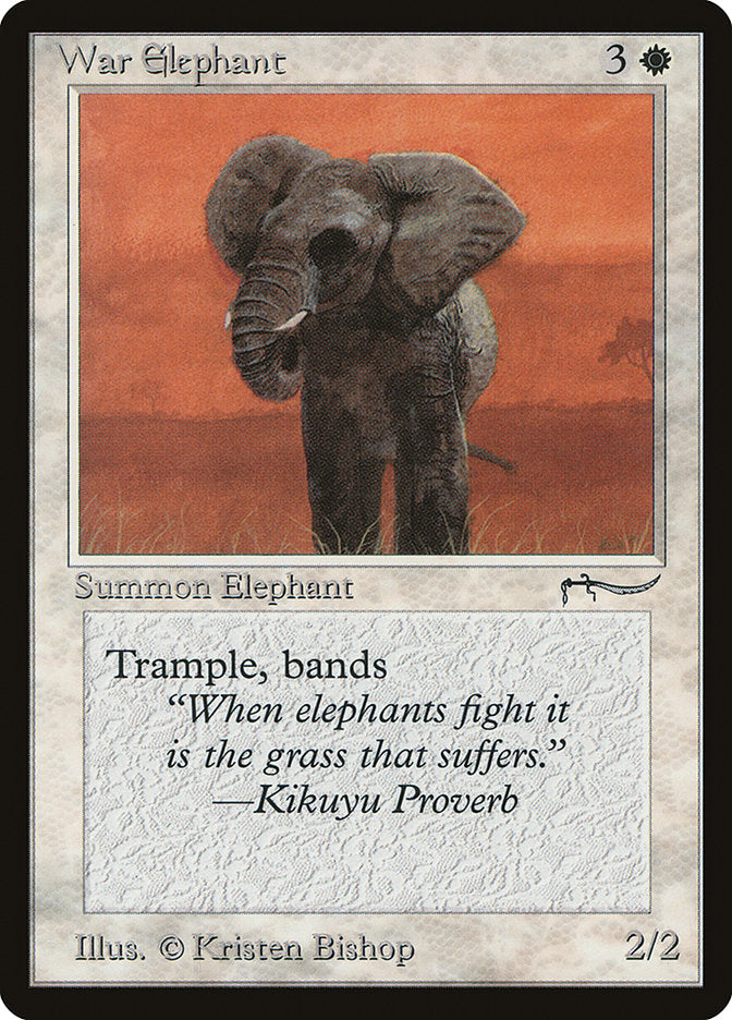 War Elephant (Light Mana Cost) [Arabian Nights] | Dragon's Lair Comics and Fantasy Houston TX