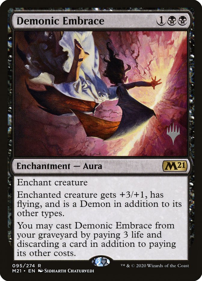 Demonic Embrace (Promo Pack) [Core Set 2021 Promos] | Dragon's Lair Comics and Fantasy Houston TX