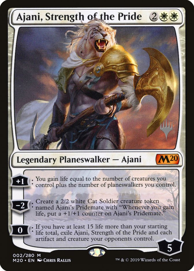 Ajani, Strength of the Pride (Promo Pack) [Core Set 2020 Promos] | Dragon's Lair Comics and Fantasy Houston TX