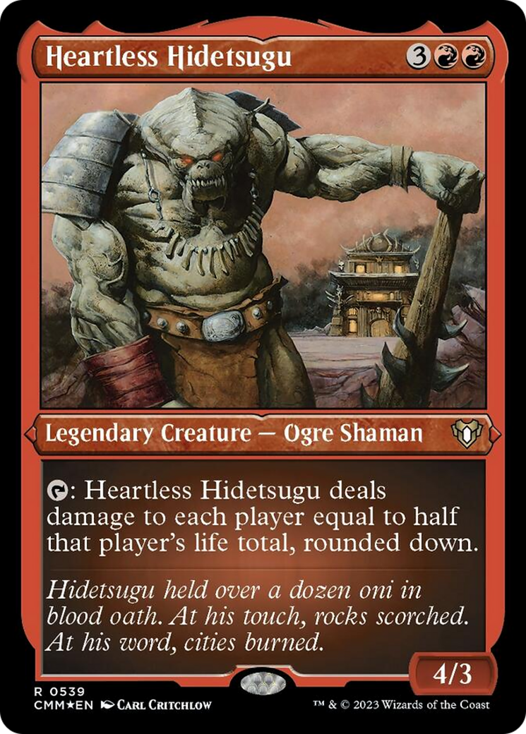 Heartless Hidetsugu (Foil Etched) [Commander Masters] | Dragon's Lair Comics and Fantasy Houston TX