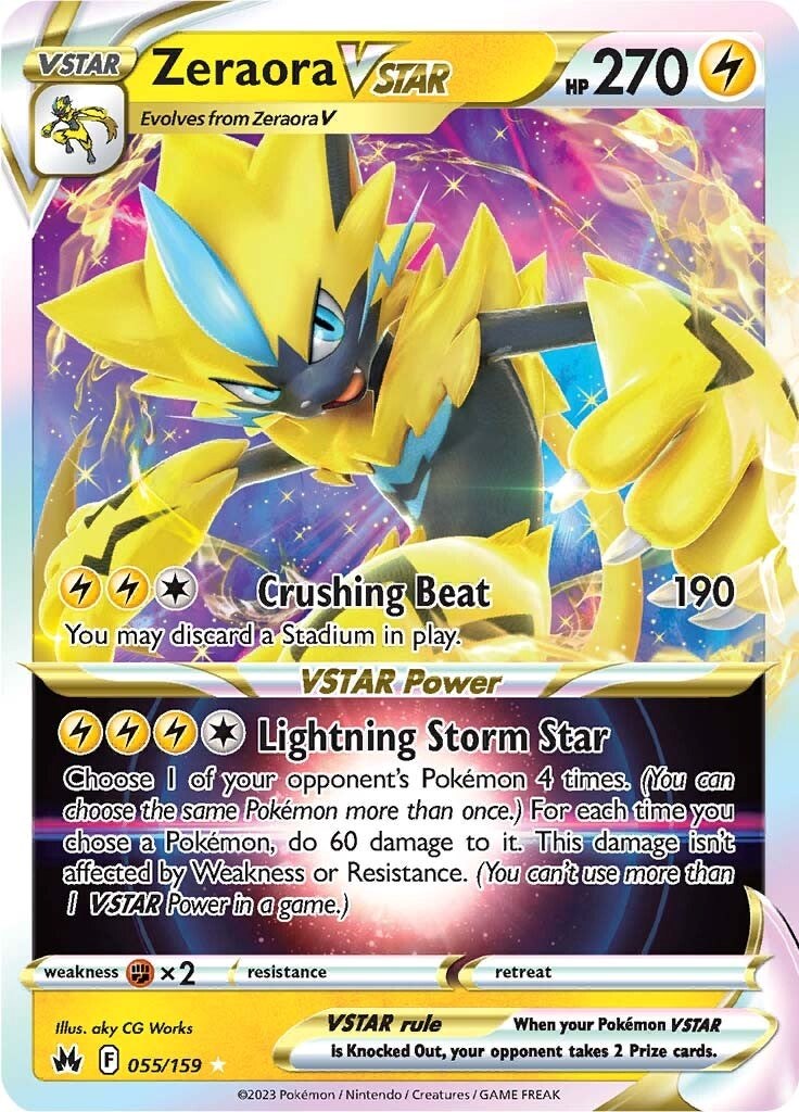 Zeraora VSTAR (055/159) [Sword & Shield: Crown Zenith] | Dragon's Lair Comics and Fantasy Houston TX