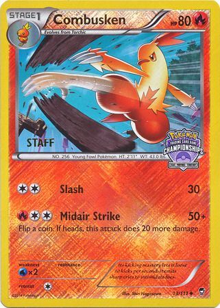 Combusken (13/111) (Championship Promo Staff) [XY: Furious Fists] | Dragon's Lair Comics and Fantasy Houston TX