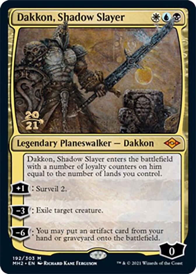 Dakkon, Shadow Slayer [Modern Horizons 2 Prerelease Promos] | Dragon's Lair Comics and Fantasy Houston TX