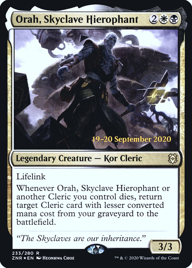 Orah, Skyclave Hierophant [Zendikar Rising Prerelease Promos] | Dragon's Lair Comics and Fantasy Houston TX