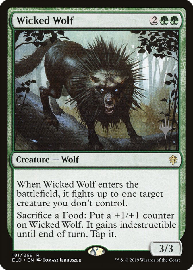 Wicked Wolf (Promo Pack) [Throne of Eldraine Promos] | Dragon's Lair Comics and Fantasy Houston TX