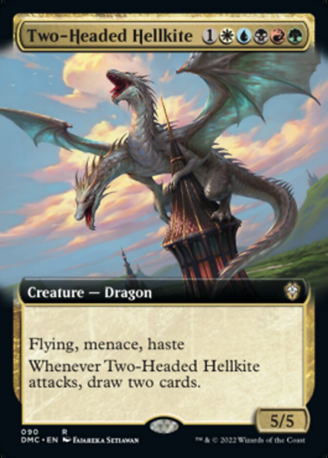 Two-Headed Hellkite (Extended Art) [Dominaria United Commander] | Dragon's Lair Comics and Fantasy Houston TX