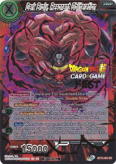 Dark Broly, Resonant Obliteration (Card Game Fest 2022) (BT15-004) [Tournament Promotion Cards] | Dragon's Lair Comics and Fantasy Houston TX