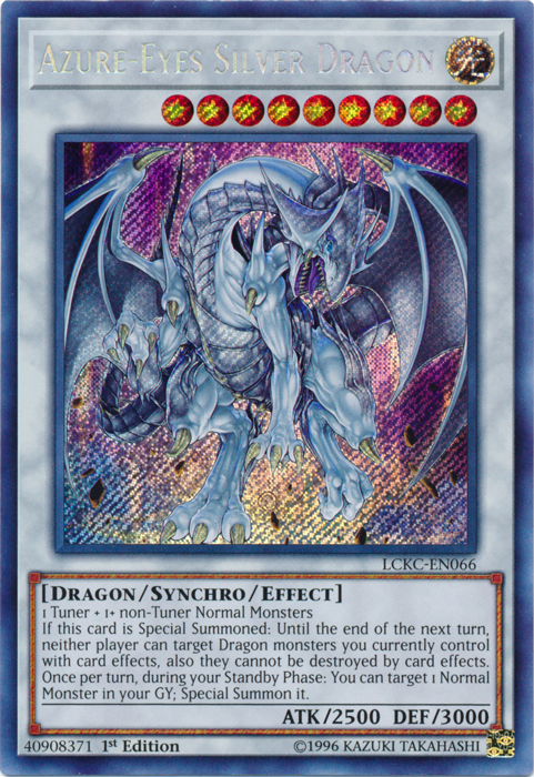 Azure-Eyes Silver Dragon [LCKC-EN066] Secret Rare | Dragon's Lair Comics and Fantasy Houston TX