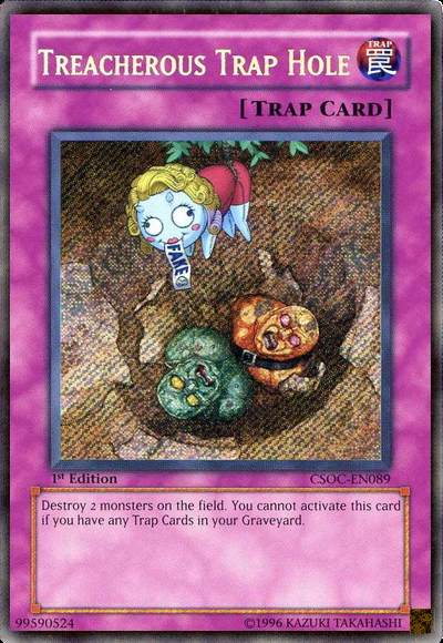 Treacherous Trap Hole [CSOC-EN089] Secret Rare | Dragon's Lair Comics and Fantasy Houston TX