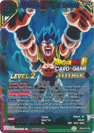 SSB Gogeta, Resonant Explosion (Level 2) (EX04-03) [Judge Promotion Cards] | Dragon's Lair Comics and Fantasy Houston TX