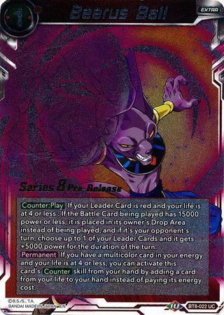 Beerus Ball (BT8-022_PR) [Malicious Machinations Prerelease Promos] | Dragon's Lair Comics and Fantasy Houston TX