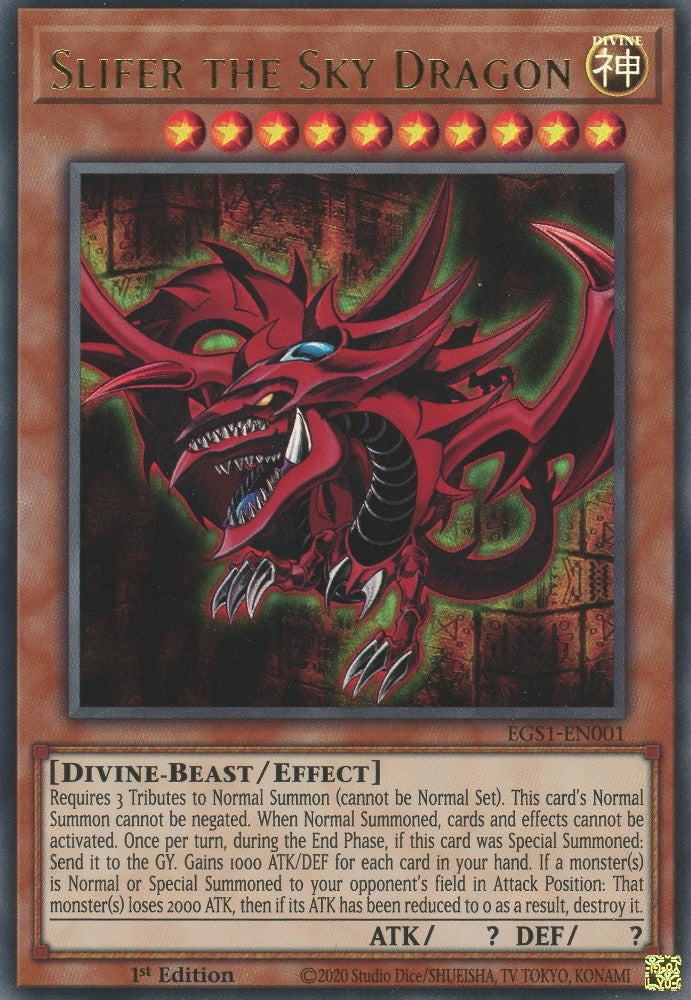 Slifer the Sky Dragon [EGS1-EN001] Ultra Rare | Dragon's Lair Comics and Fantasy Houston TX