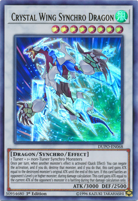 Crystal Wing Synchro Dragon [DUPO-EN068] Ultra Rare | Dragon's Lair Comics and Fantasy Houston TX