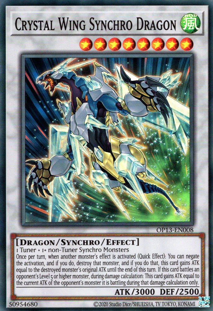 Crystal Wing Synchro Dragon [OP13-EN008] Super Rare | Dragon's Lair Comics and Fantasy Houston TX