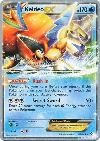 Keldeo EX (49/149) (Anguille Sous Roche - Clement Lamberton) [World Championships 2013] | Dragon's Lair Comics and Fantasy Houston TX