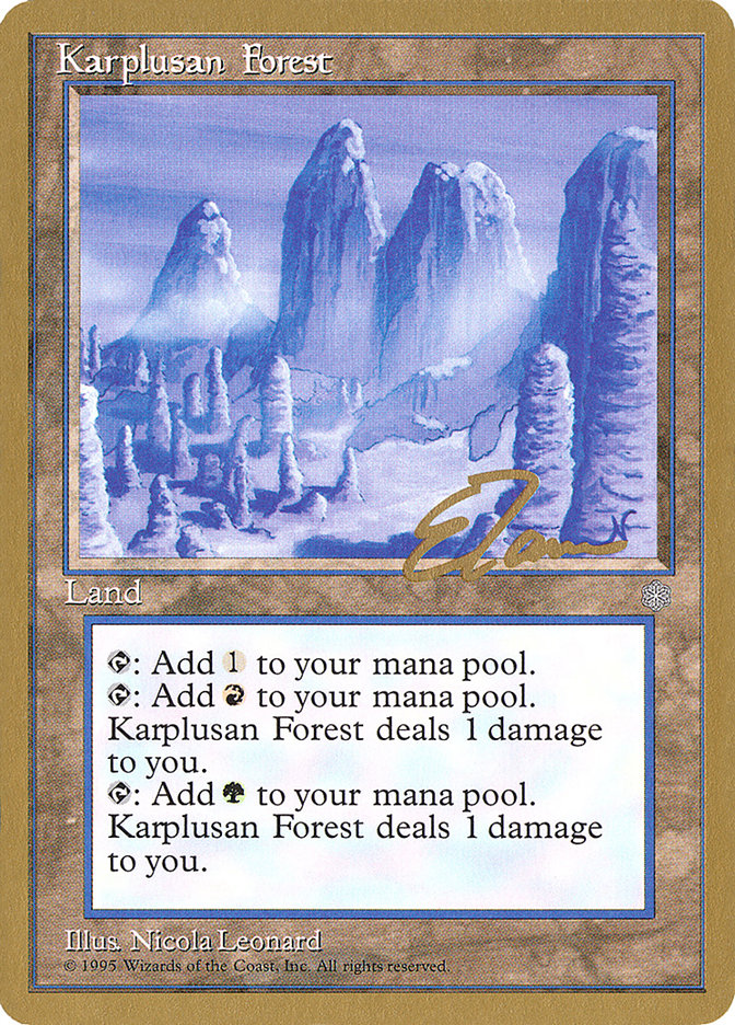 Karplusan Forest (Eric Tam) [Pro Tour Collector Set] | Dragon's Lair Comics and Fantasy Houston TX