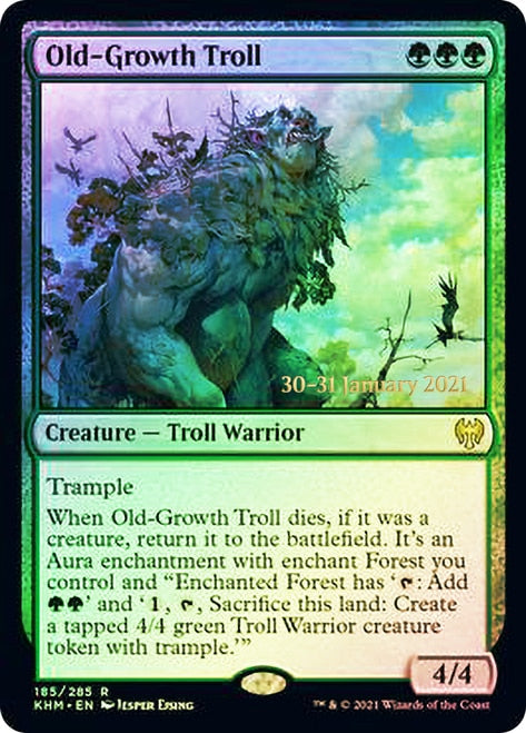 Old-Growth Troll [Kaldheim Prerelease Promos] | Dragon's Lair Comics and Fantasy Houston TX