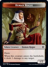 Human Rogue // Food (16) Double-Sided Token [Throne of Eldraine Tokens] | Dragon's Lair Comics and Fantasy Houston TX