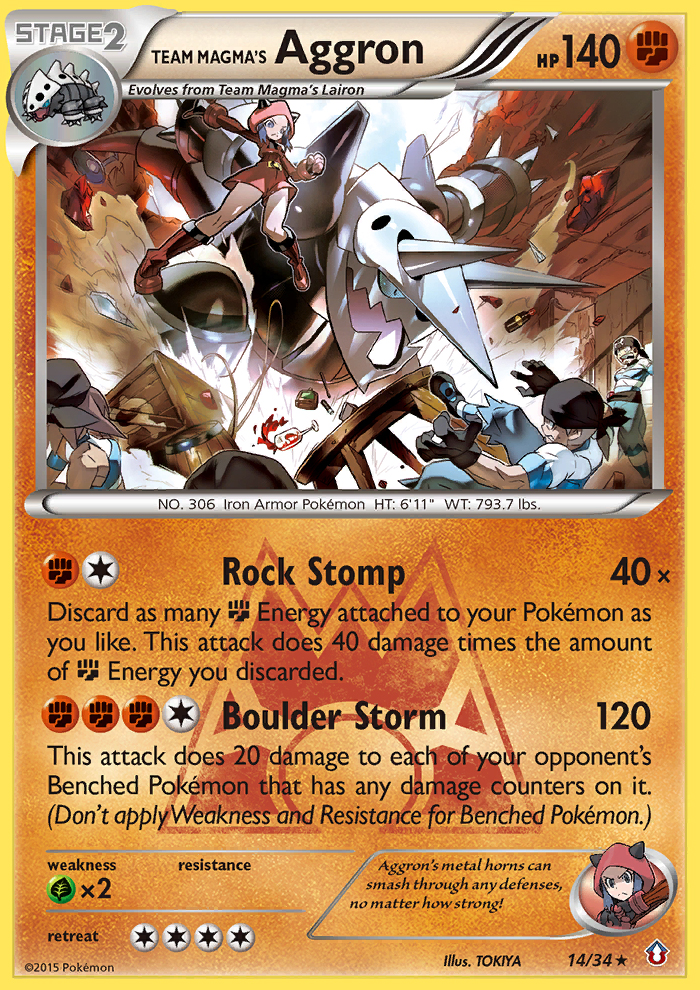 Team Magma's Aggron (14/34) [XY: Double Crisis] | Dragon's Lair Comics and Fantasy Houston TX