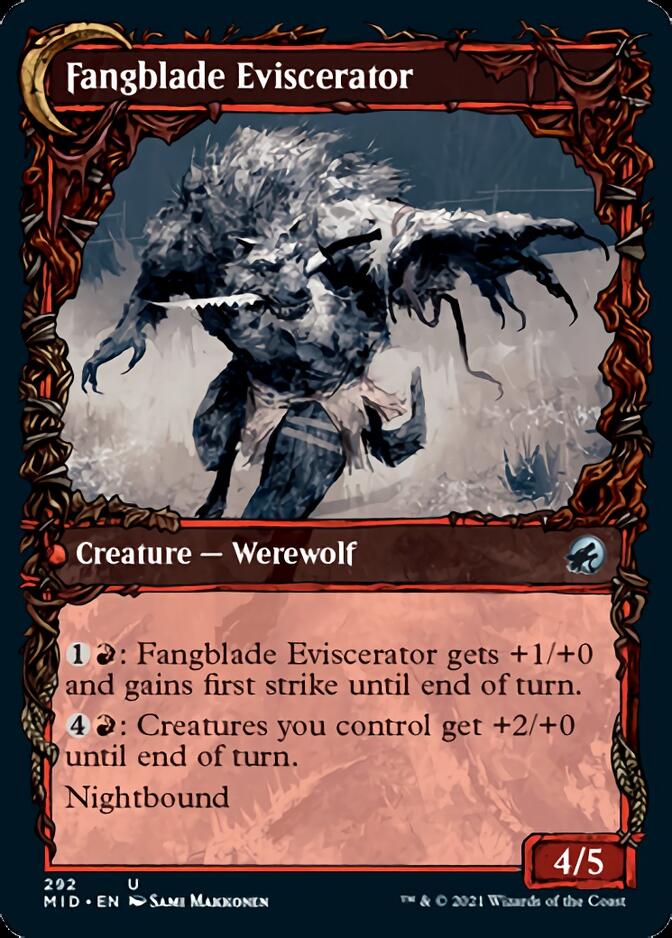 Fangblade Brigand // Fangblade Eviscerator (Showcase Equinox) [Innistrad: Midnight Hunt] | Dragon's Lair Comics and Fantasy Houston TX