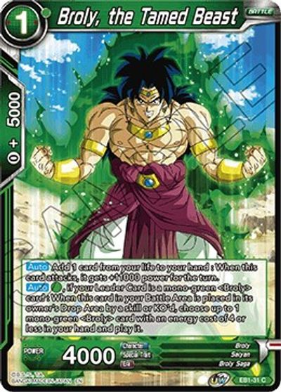 Broly, the Tamed Beast (EB1-31) [Battle Evolution Booster] | Dragon's Lair Comics and Fantasy Houston TX