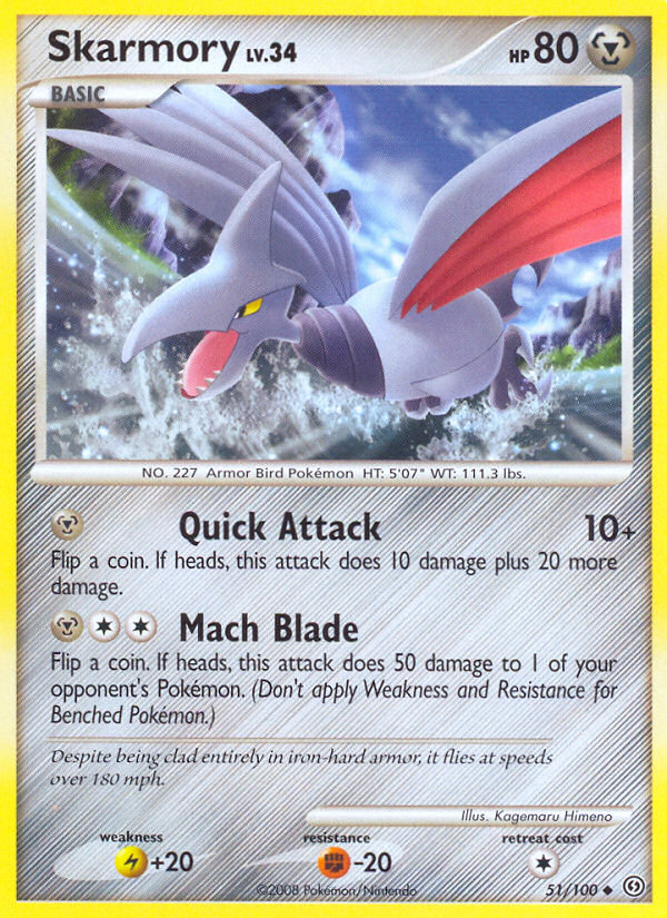 Skarmory (51/100) [Diamond & Pearl: Stormfront] | Dragon's Lair Comics and Fantasy Houston TX