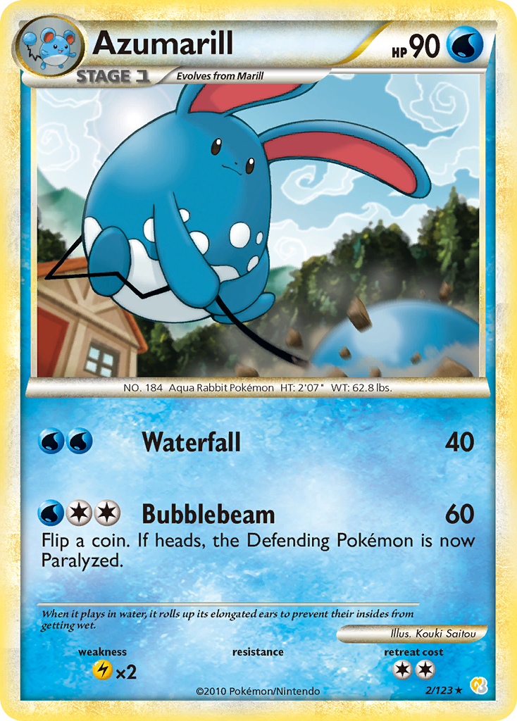 Azumarill (2/123) [HeartGold & SoulSilver: Base Set] | Dragon's Lair Comics and Fantasy Houston TX