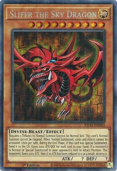 Slifer the Sky Dragon [KICO-EN063] Secret Pharaoh's Rare | Dragon's Lair Comics and Fantasy Houston TX