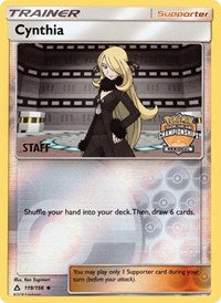 Cynthia (119/156) (Staff Regional Championship Promo) [Sun & Moon: Ultra Prism] | Dragon's Lair Comics and Fantasy Houston TX