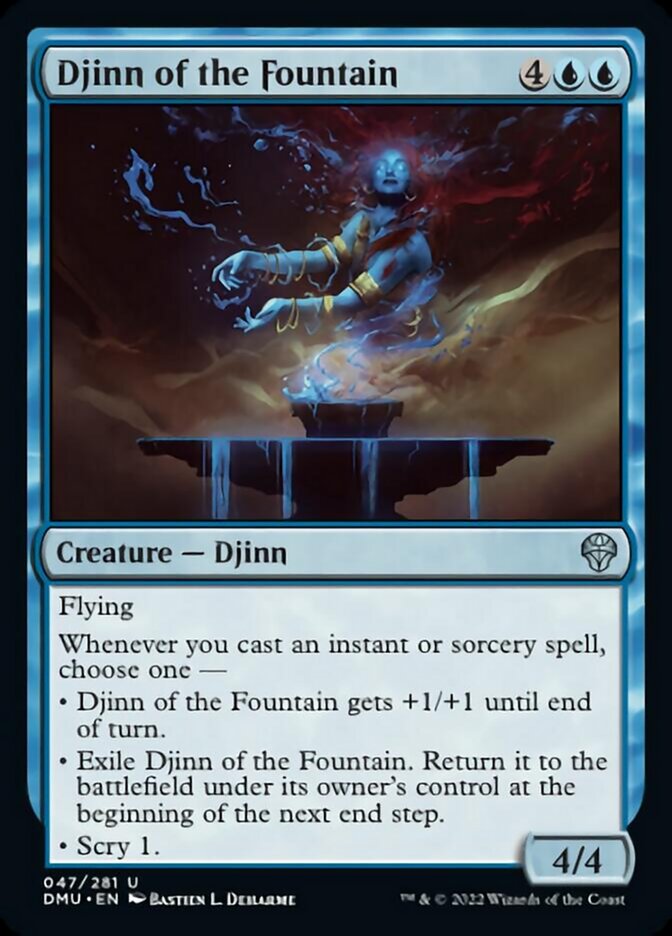 Djinn of the Fountain [Dominaria United] | Dragon's Lair Comics and Fantasy Houston TX