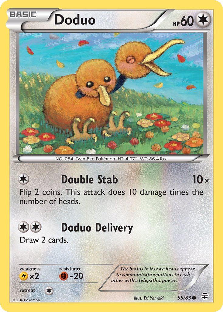 Doduo (55/83) [XY: Generations] | Dragon's Lair Comics and Fantasy Houston TX