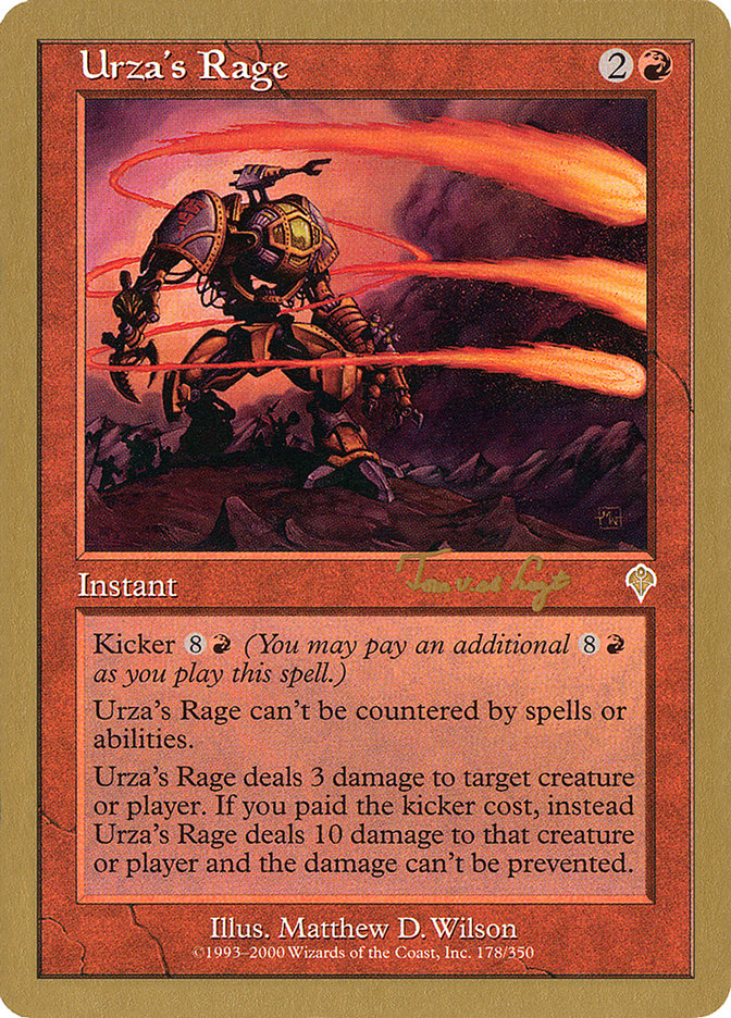 Urza's Rage (Tom van de Logt) [World Championship Decks 2001] | Dragon's Lair Comics and Fantasy Houston TX