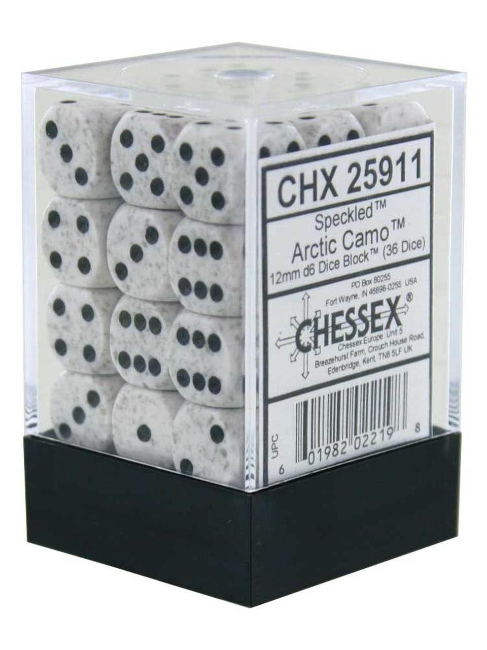 Chessex Speckled Arctic Camo 12mm D6 Dice Block (36) | Dragon's Lair Comics and Fantasy Houston TX