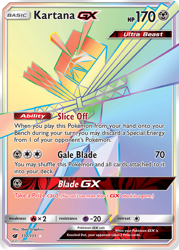 Kartana GX (117/111) [Sun & Moon: Crimson Invasion] | Dragon's Lair Comics and Fantasy Houston TX