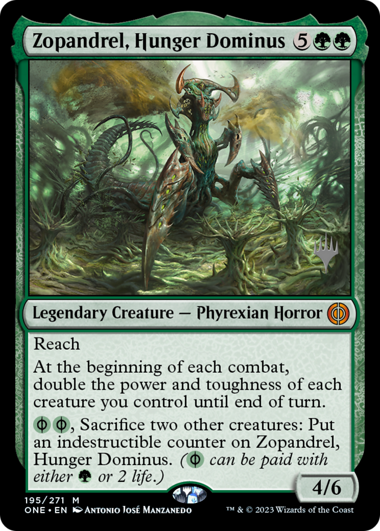 Zopandrel, Hunger Dominus (Promo Pack) [Phyrexia: All Will Be One Promos] | Dragon's Lair Comics and Fantasy Houston TX