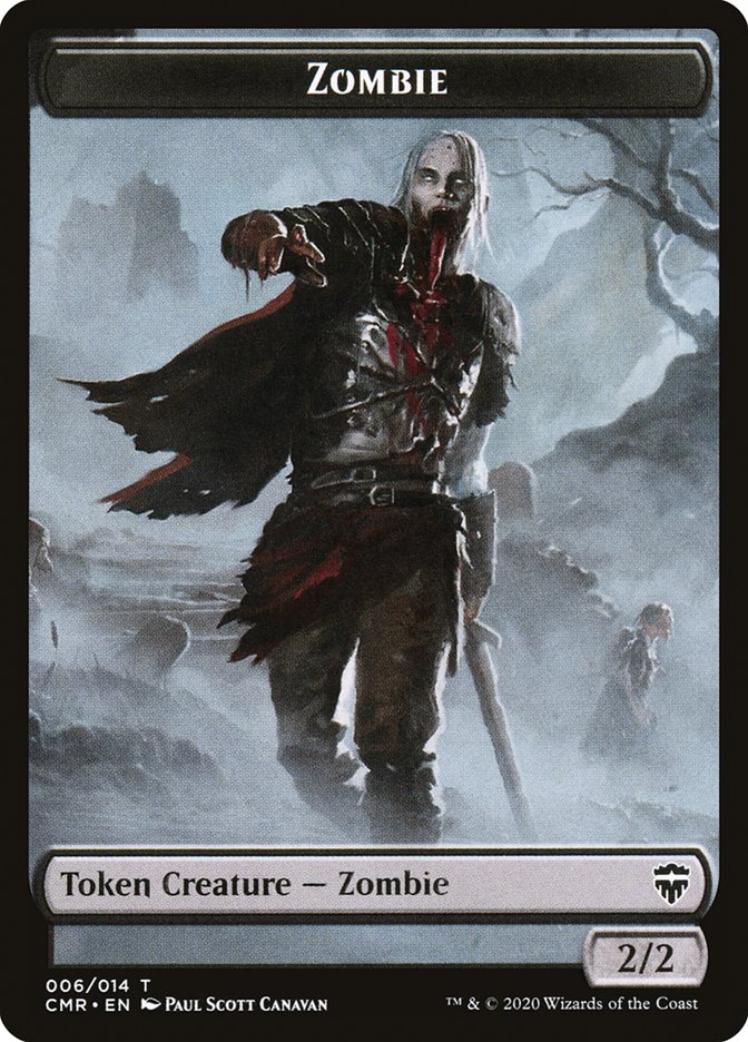 Horror // Zombie Double-Sided Token [Commander Legends Tokens] | Dragon's Lair Comics and Fantasy Houston TX