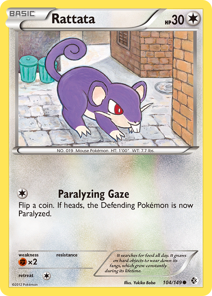 Rattata (104/149) [Black & White: Boundaries Crossed] | Dragon's Lair Comics and Fantasy Houston TX