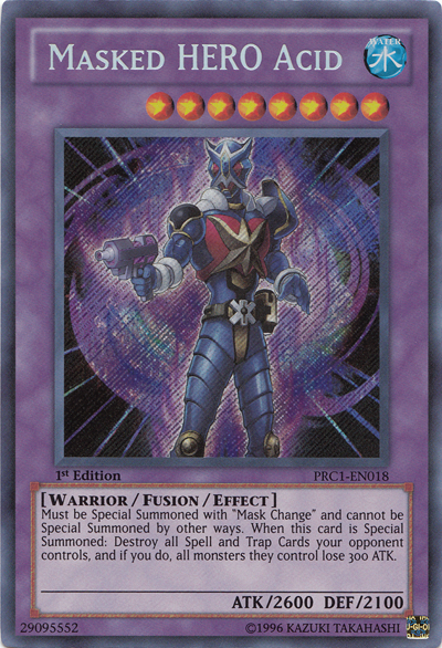 Masked Hero Acid [PRC1-EN018] Secret Rare | Dragon's Lair Comics and Fantasy Houston TX