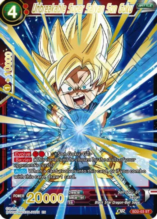 Unbreakable Super Saiyan Son Goku (Gold Stamped) (SD2-03) [Mythic Booster] | Dragon's Lair Comics and Fantasy Houston TX