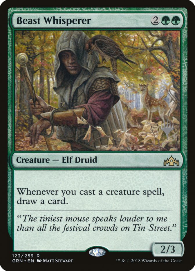 Beast Whisperer (Promo Pack) [Guilds of Ravnica Promos] | Dragon's Lair Comics and Fantasy Houston TX