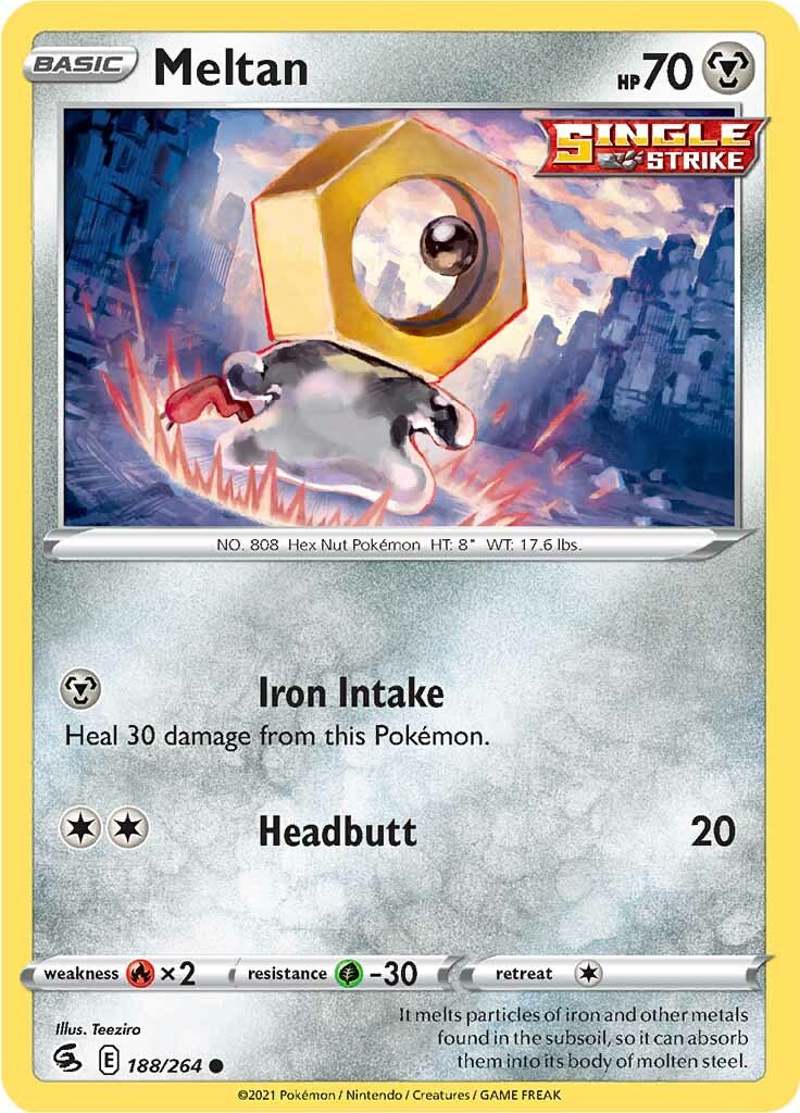 Meltan (188/264) [Sword & Shield: Fusion Strike] | Dragon's Lair Comics and Fantasy Houston TX