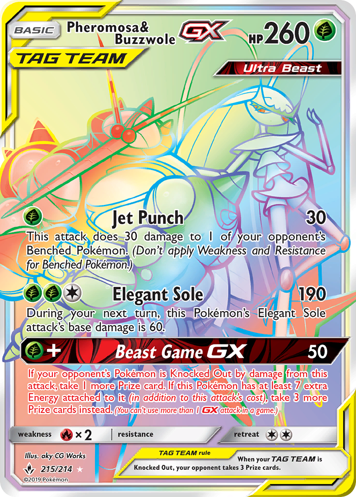 Pheromosa & Buzzwole GX (215/214) [Sun & Moon: Unbroken Bonds] | Dragon's Lair Comics and Fantasy Houston TX